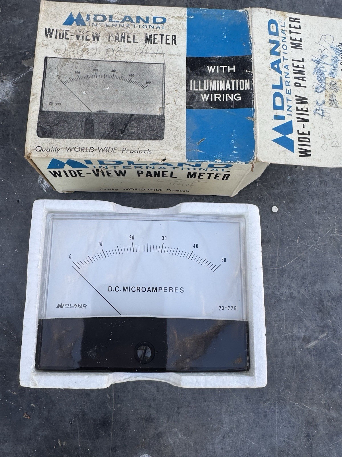 Midland Vintage Wide View Panel Meter 23-226