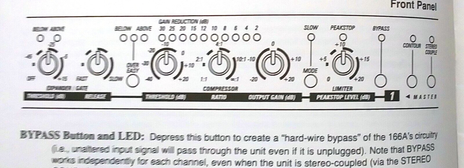 dbx Model 166A Professional Dynamics Processor Unit Original Owner's Manual Book