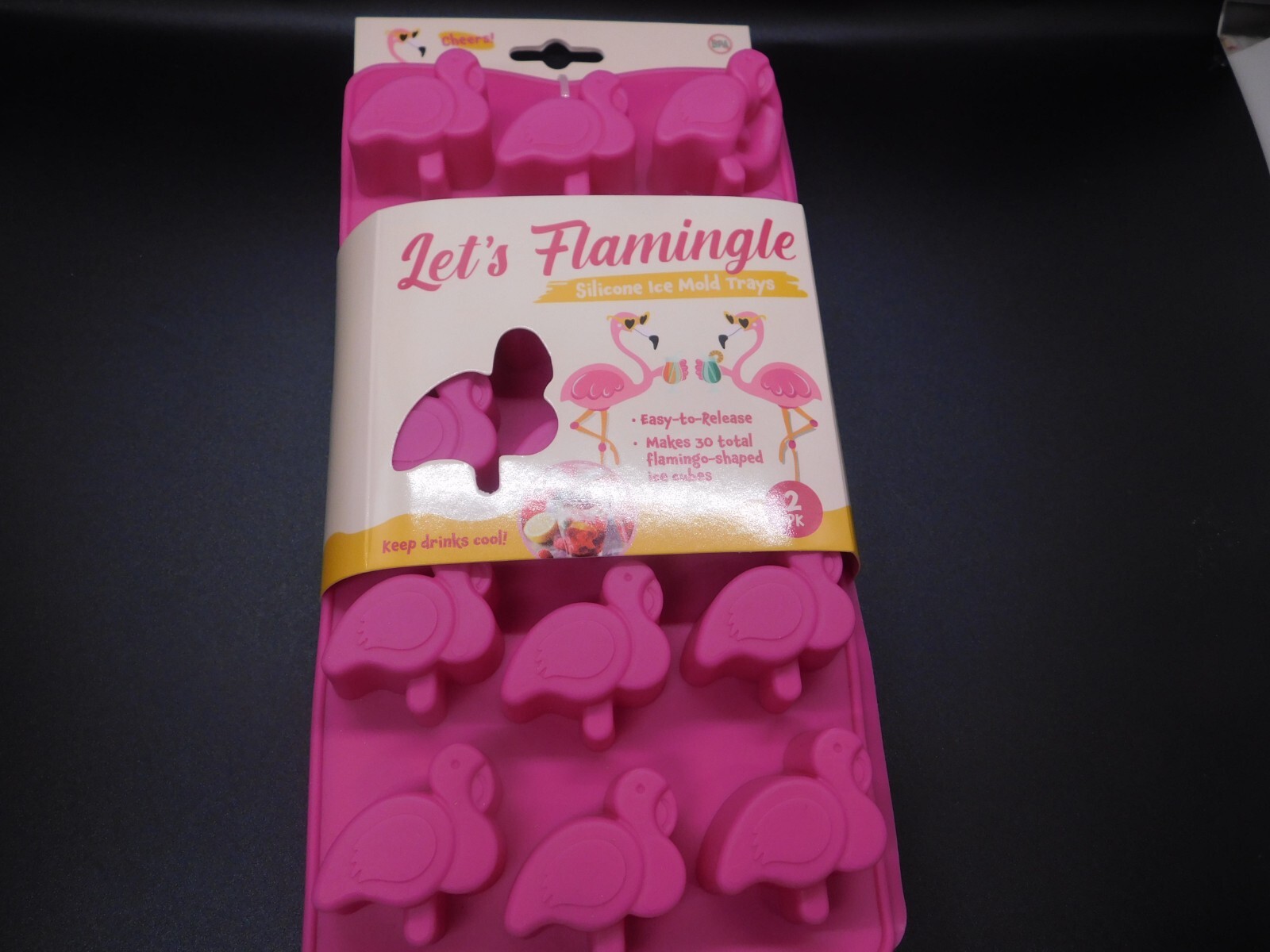 Flamingo Silicone Ice Cube Mold Trays 2pk