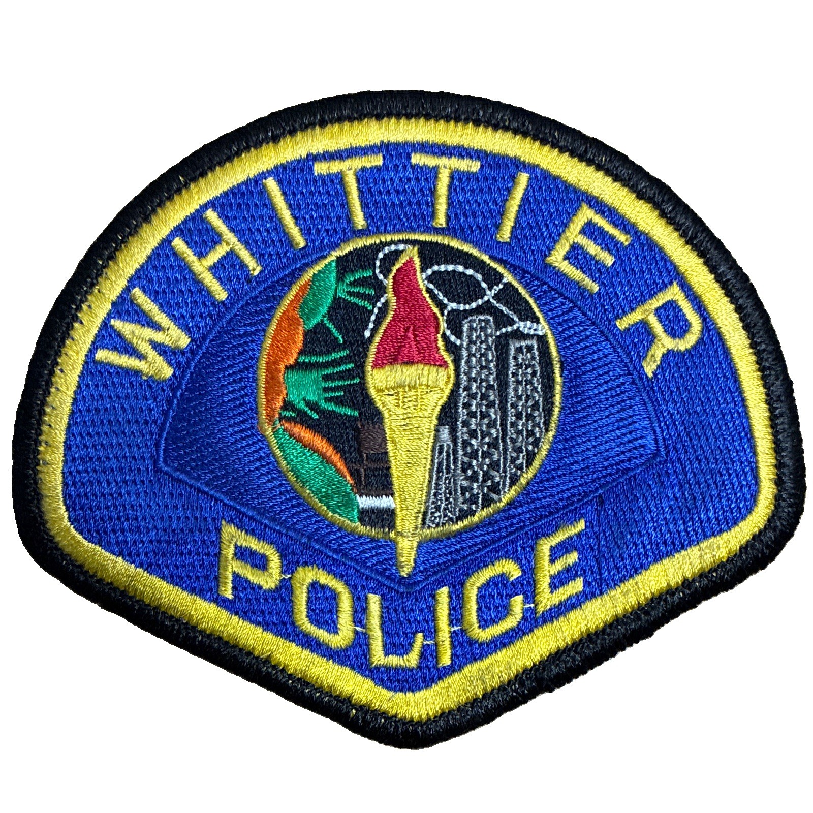 Whittier Police California Embroidered Collectible Obsolete Police Patch