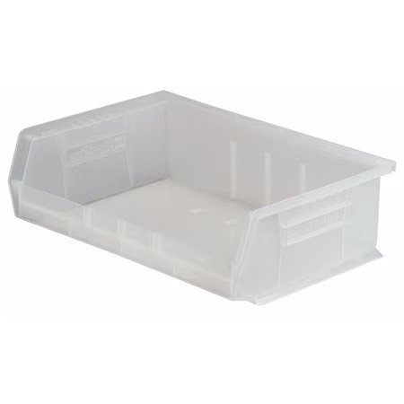 Akro-Mils 30255Sclar Hang & Stack Storage Bin, Plastic, Clear, 5 In H, 16 1/2