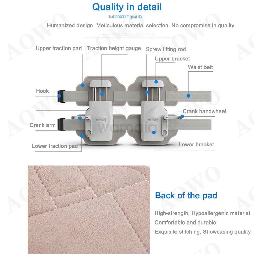 Adjustable Lumbar Traction Device, Spinal Decompression Belt for Back Pain
