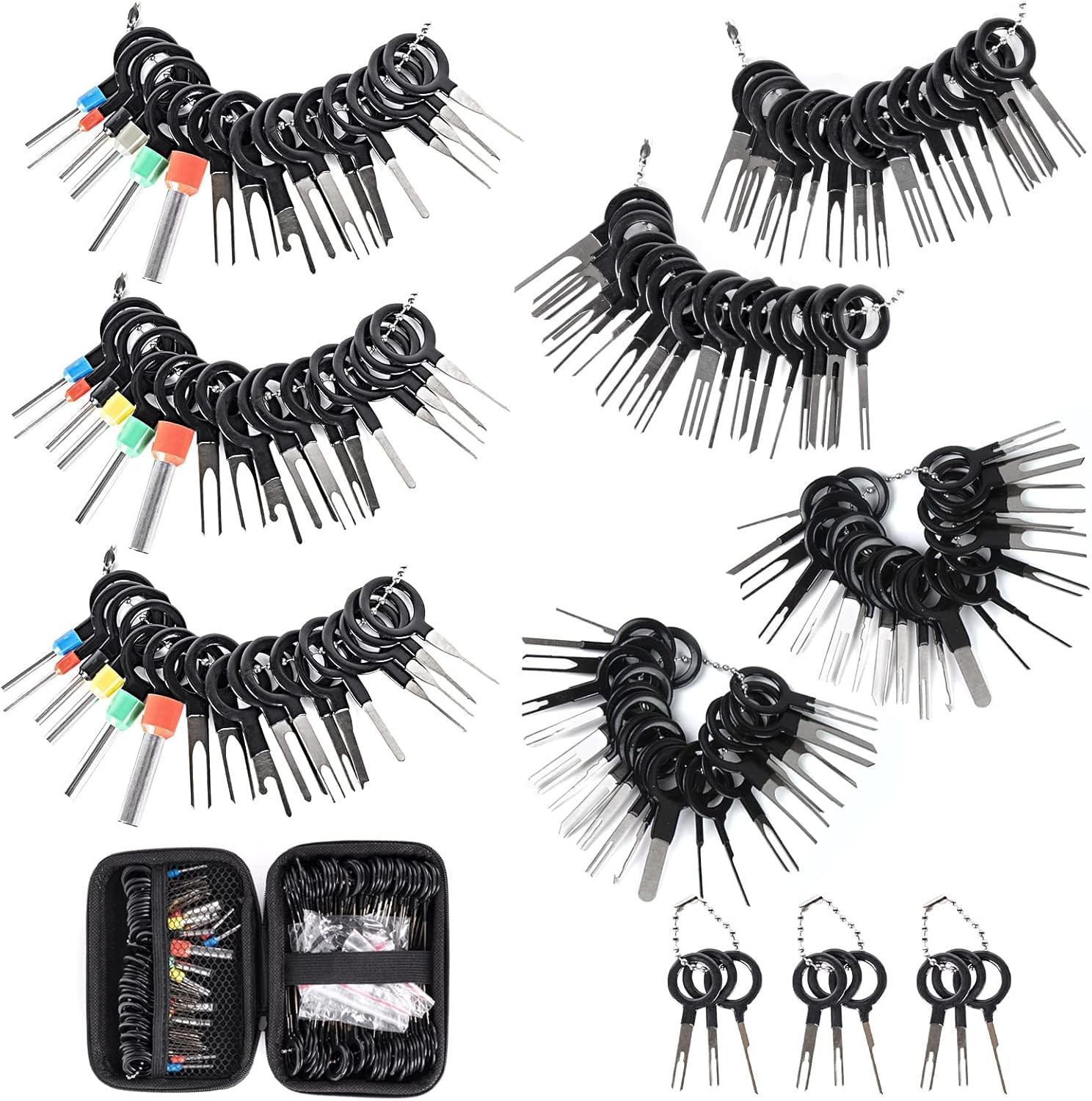 Kikerike Terminal Removal Tool Kit 139 Pcs Depinning Tool Electrical Connecto...
