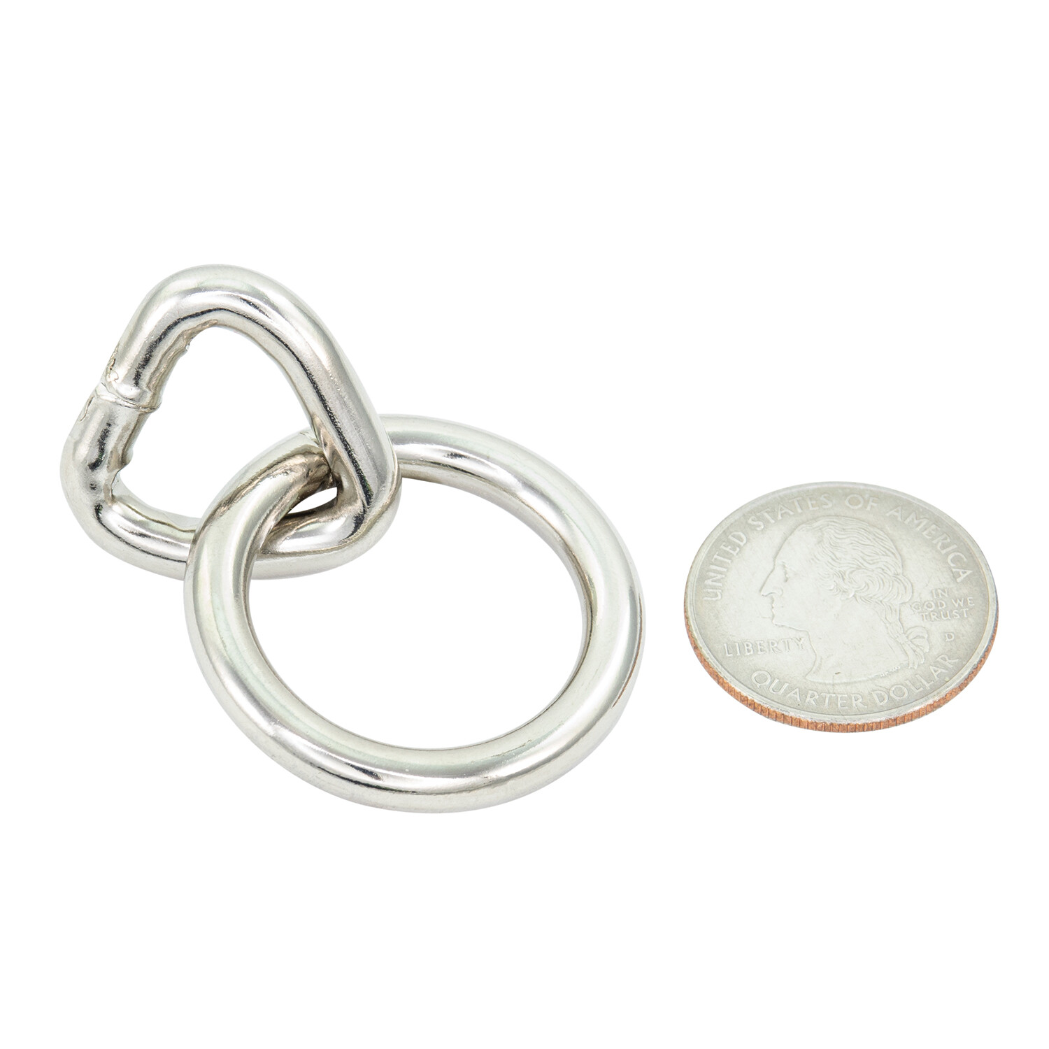 Medium 35mm Size Silver Bondage Rings - single ring - StudsAndSpikes