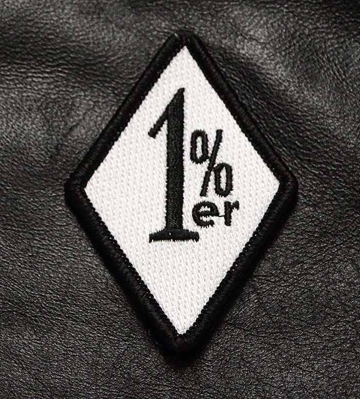 ONE PERCENTER 1%ER ANARCHY OUTLAW 3 INCH IRON ON MC BIKER PATCH