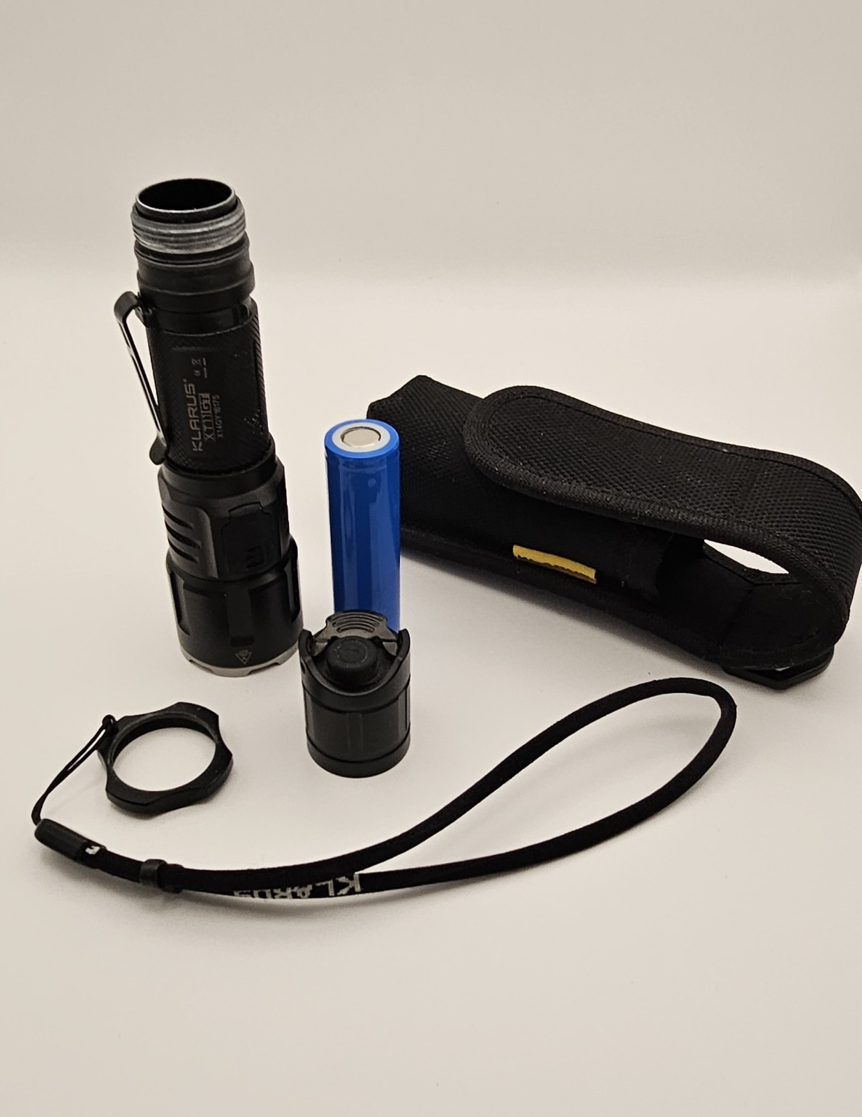 Klarus XT11GT LED Flashlight Rechargeable USB w/Battery, Holster, Lanyard