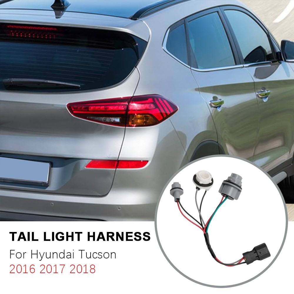 For 2016-2018 Hyundai Tucson Tail Light Socket and Wire Assembly 4 Hole Replaces