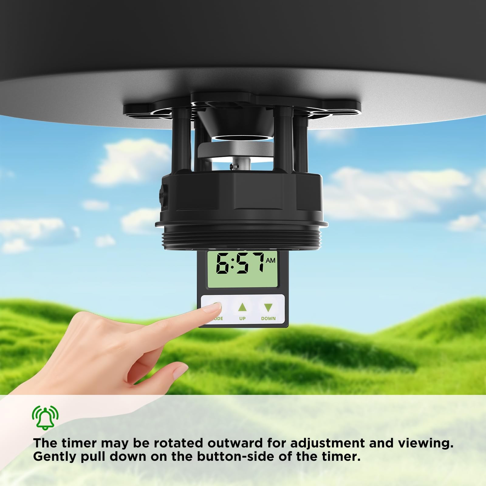 Deer Feeder Kit,Motor and Timer Kit with Programable Digital Timer,Up Black