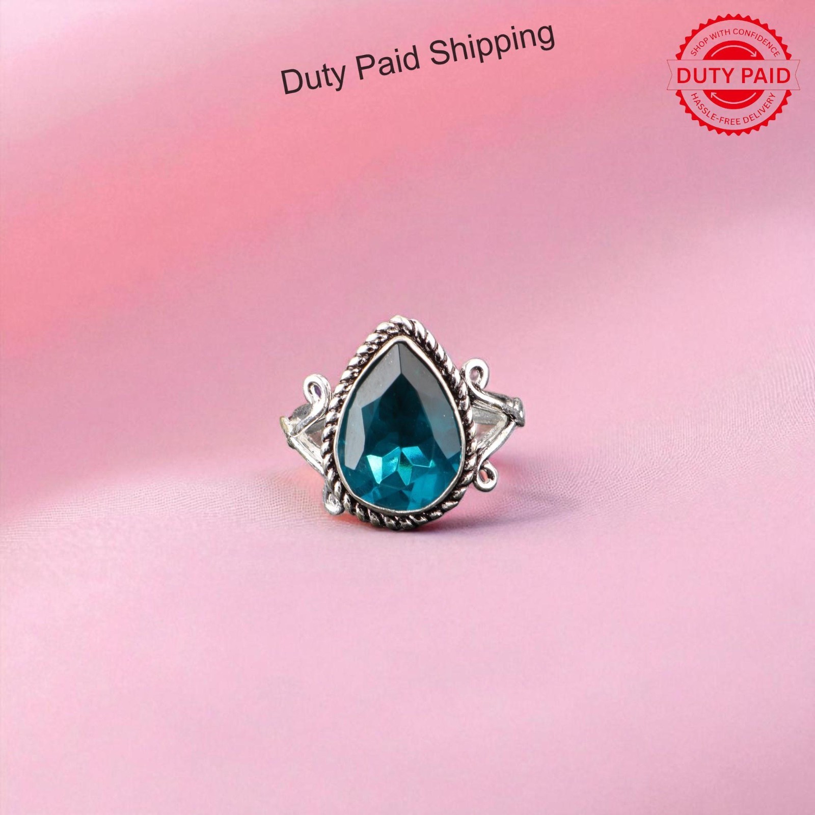Apatite Stone Bezel Statement Grandmother DailyWear Ring Size 6 Sterling Silver