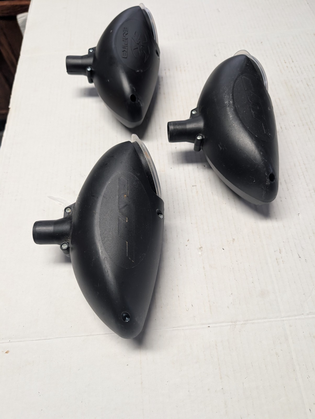 3 Gravity Fed Paintball Hoppers
