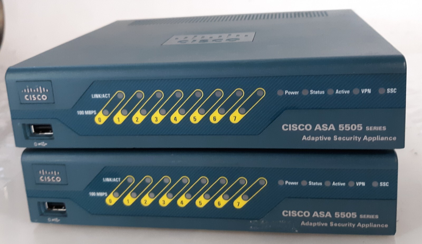 Pair of Cisco 5505 V05 8-Port Adaptive Security Appliance NO AC *UNIT ONLY*