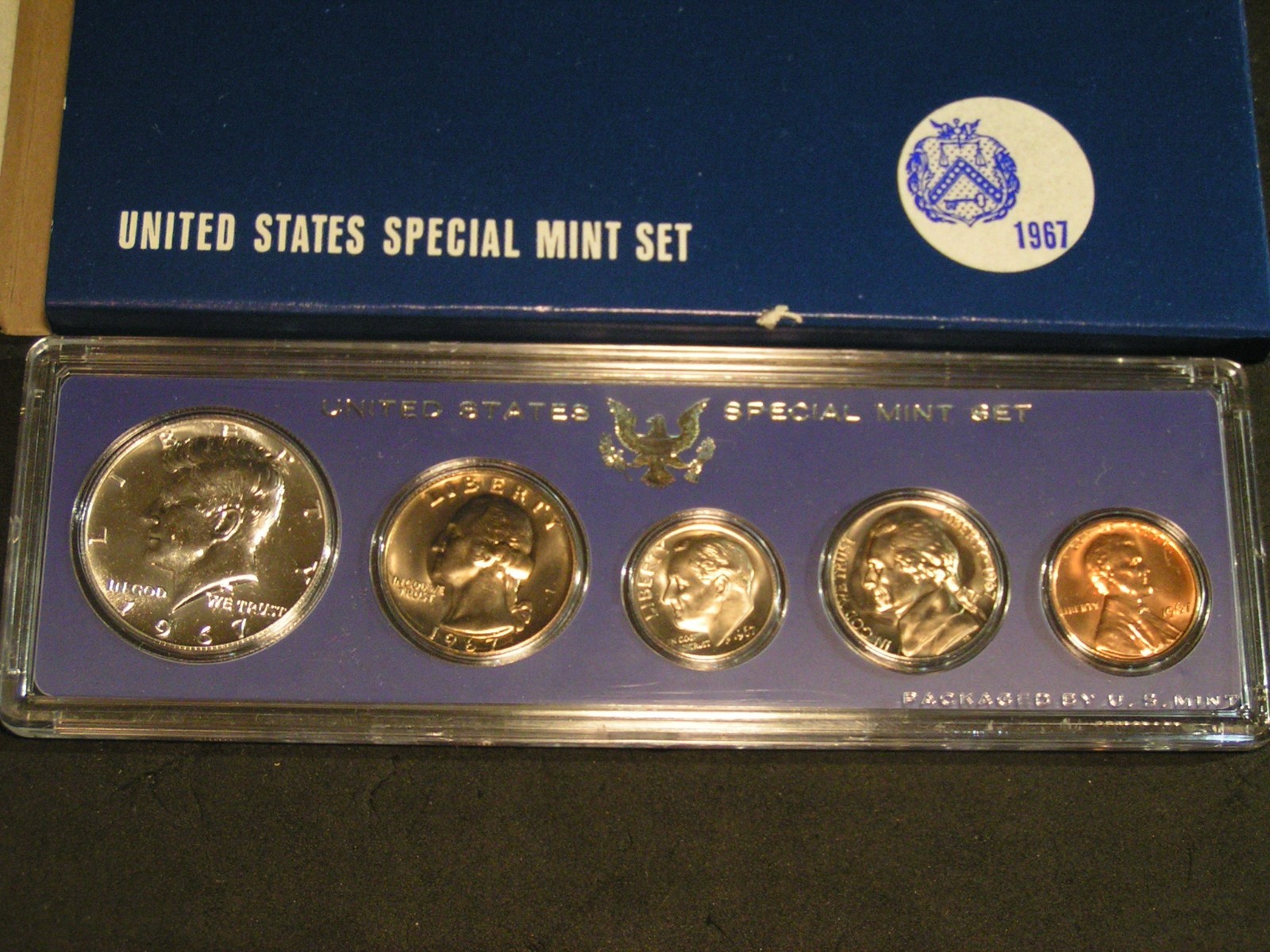 1967 Special Mint Set. The "PROOF SET" for 1967.  40% SILVER KENNEDY.