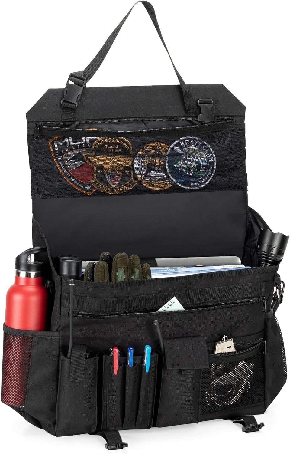 Trunab Patrol Bag, Car Front Seat Organizer, Police Duty Bag for Law Black