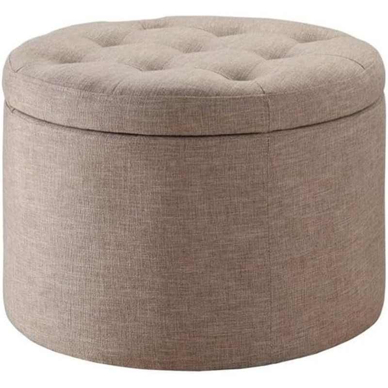 12 Compartment Storage Ottoman Removable Lid Durable Organizer Furniture Fabric