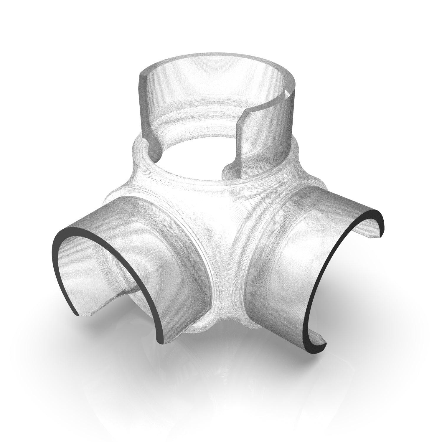 Wired4Signs Translucent Elbow with Crossing Oslo Profile Round Diffuser Joint