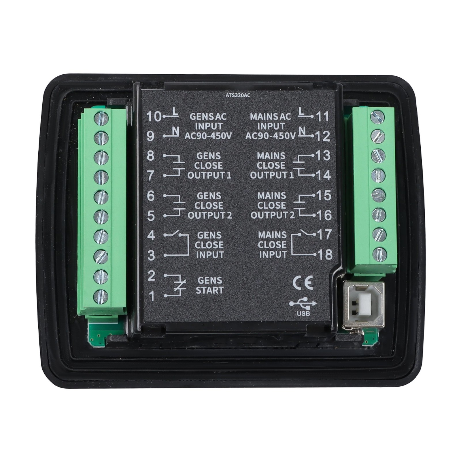 ATS320AC Controller Panel Generator ATS Automatic Transfer Switch With USB