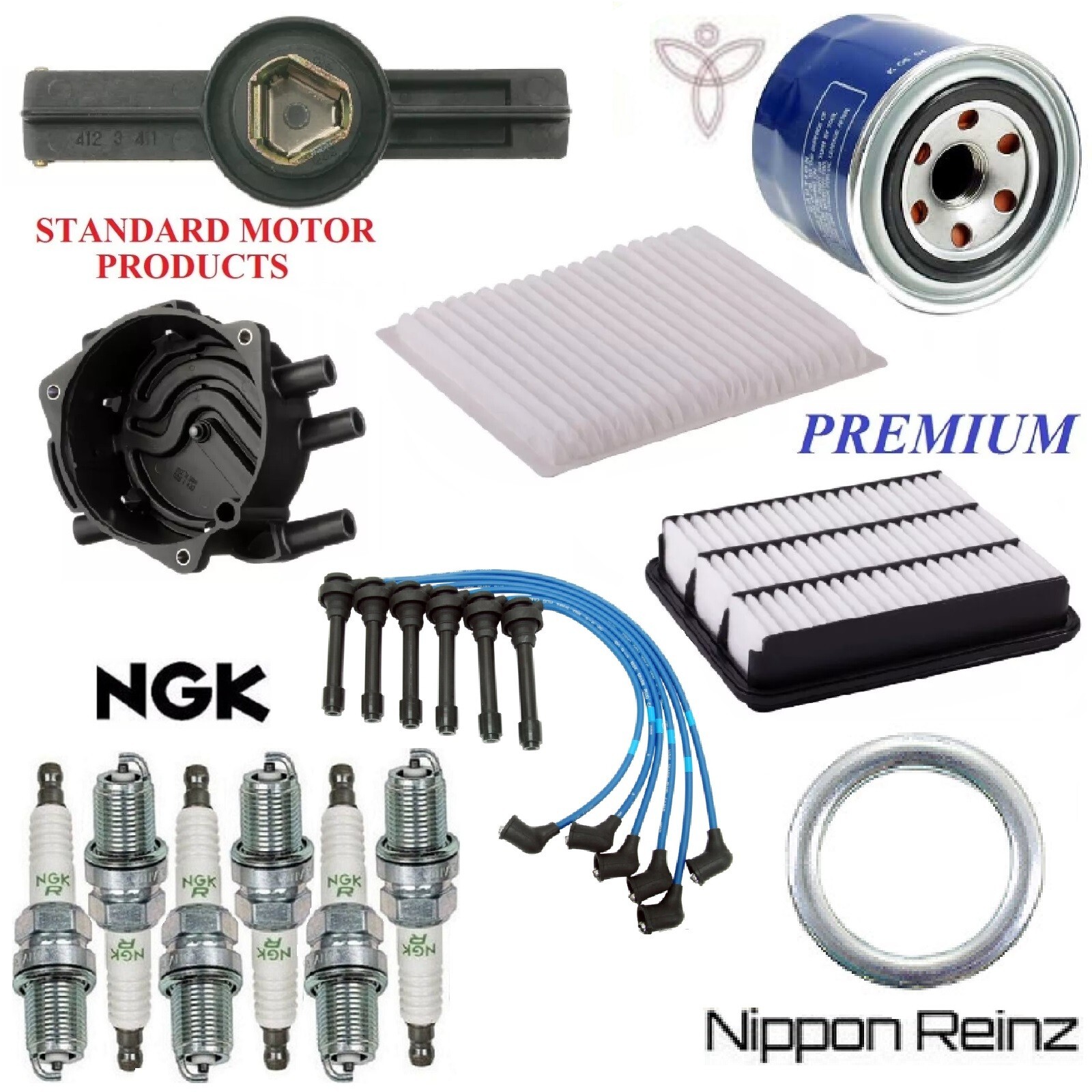 Tune Up KIT Filters Wire Plugs Cap Rotor for Mitsubishi Galant V6;3.0L 1999-2000