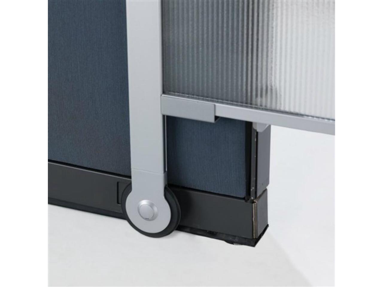 Quartet Premium Workstation Privacy Screen 38w x 64d Translucent Clear/Silver