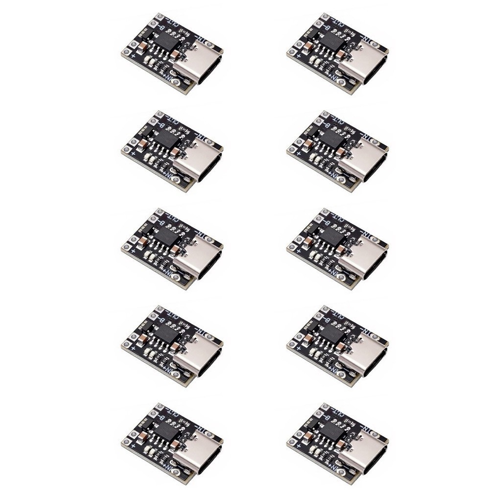 TP4057 USB-C 1A Lithium Battery Charging Board 10 pcs for DIY Projects