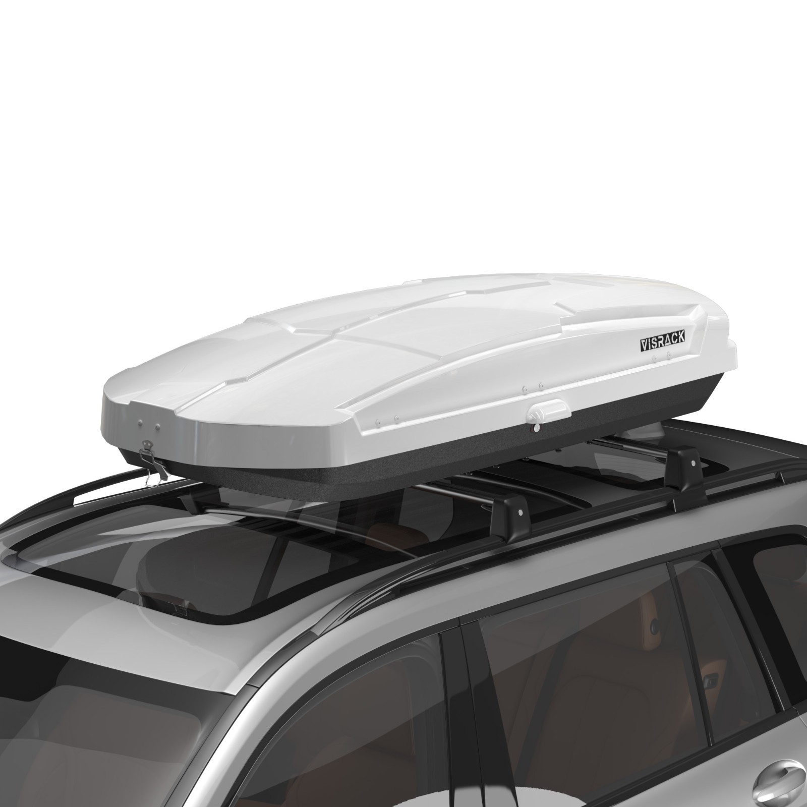 21 ft³ Heavy Duty ABS Vehicle Roof Top Storage Box Cargo Luggage Carrier 2 Locks