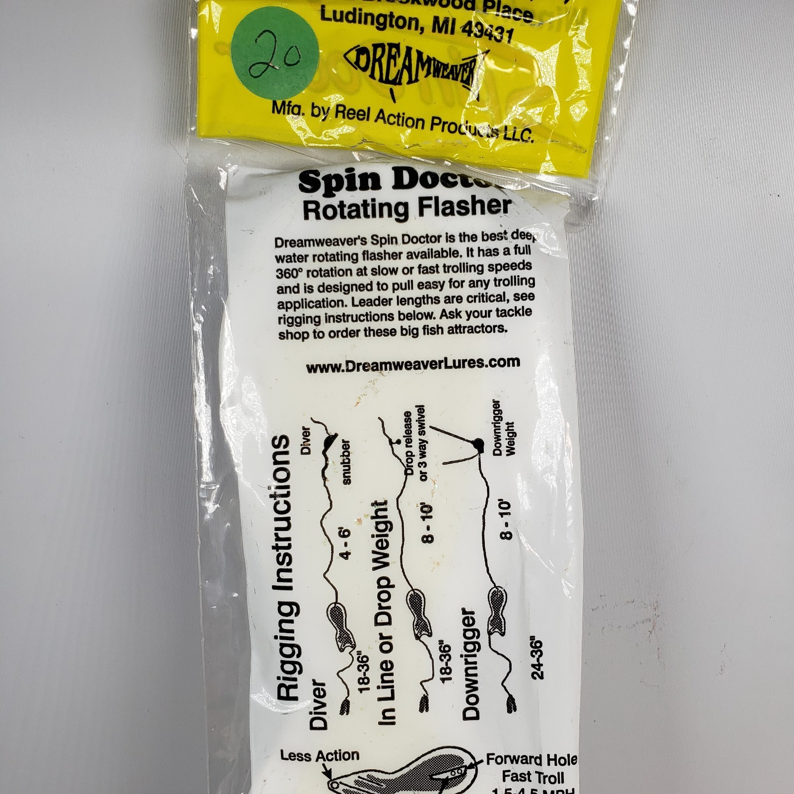 Dreamweaver Spindoctor Flasher White Double Crush 8"