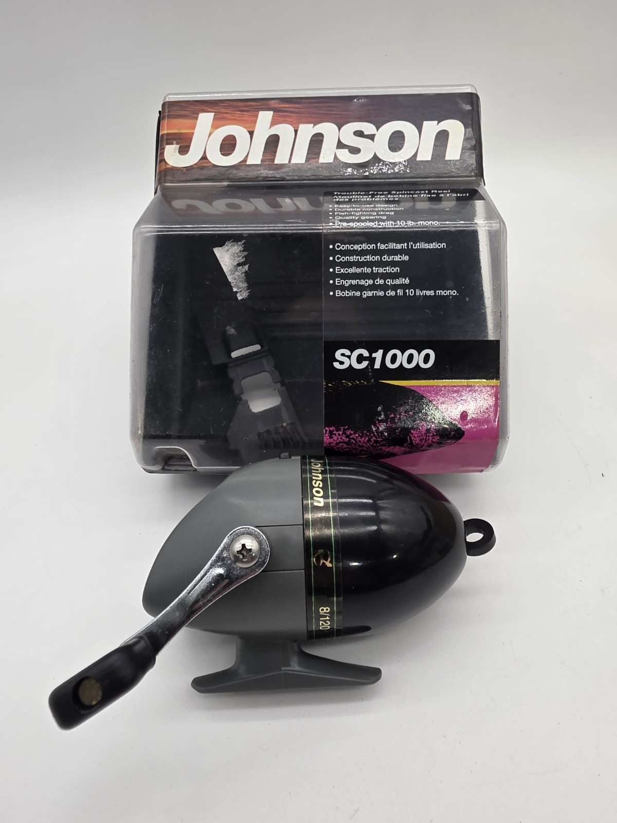 Vintage JOHNSON SC1000 FISHING REEL w/ BOX