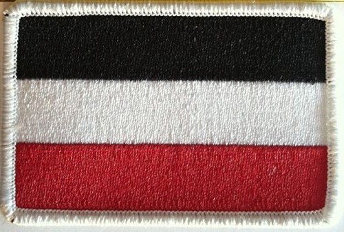 GERMAN EMPIRE 1871 Flag Patch W/ Hook & Loop Fastener Tactical White Border