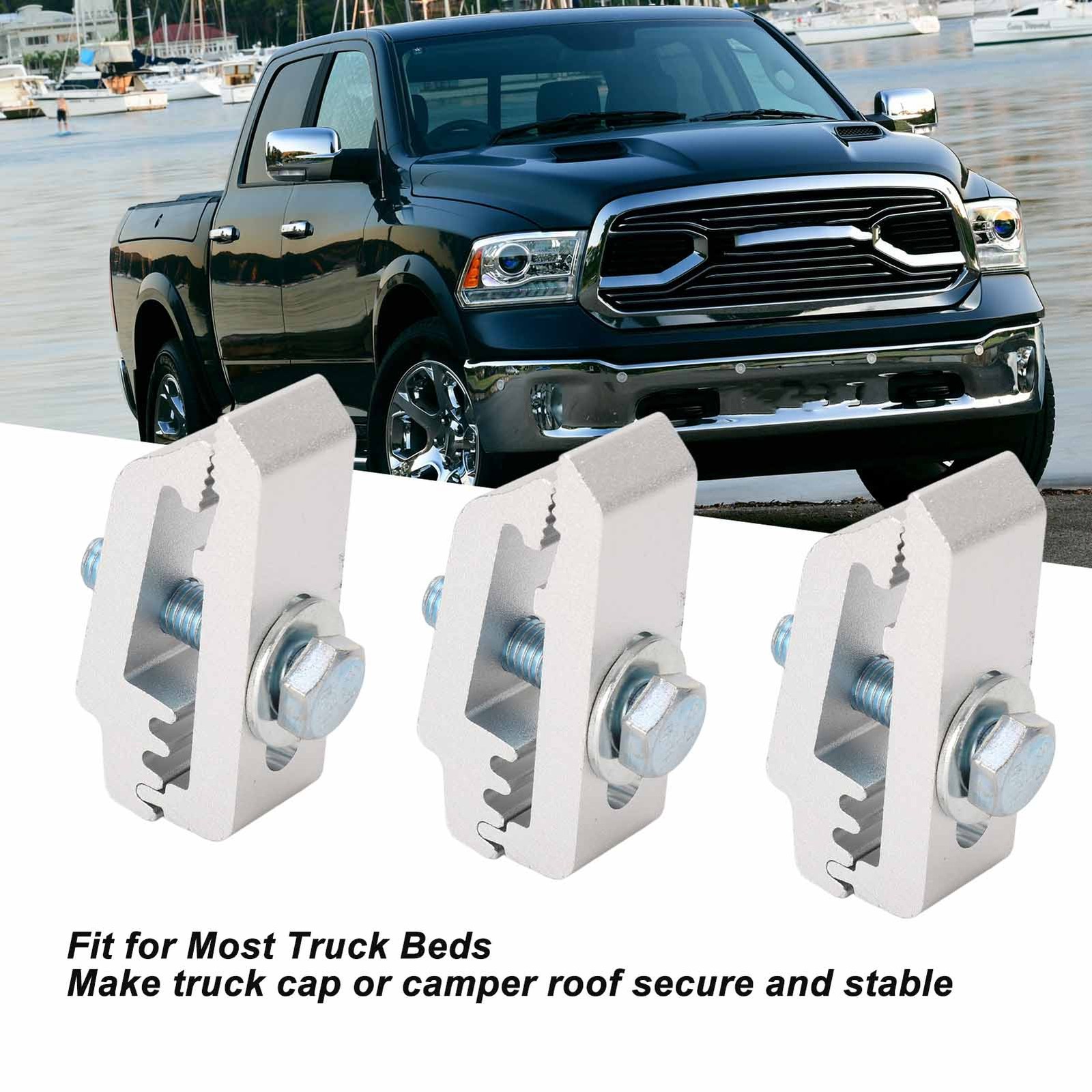6pcs Aluminum Low Pro Truck Bed Cover Clamps For Most Truck Beds RWWR