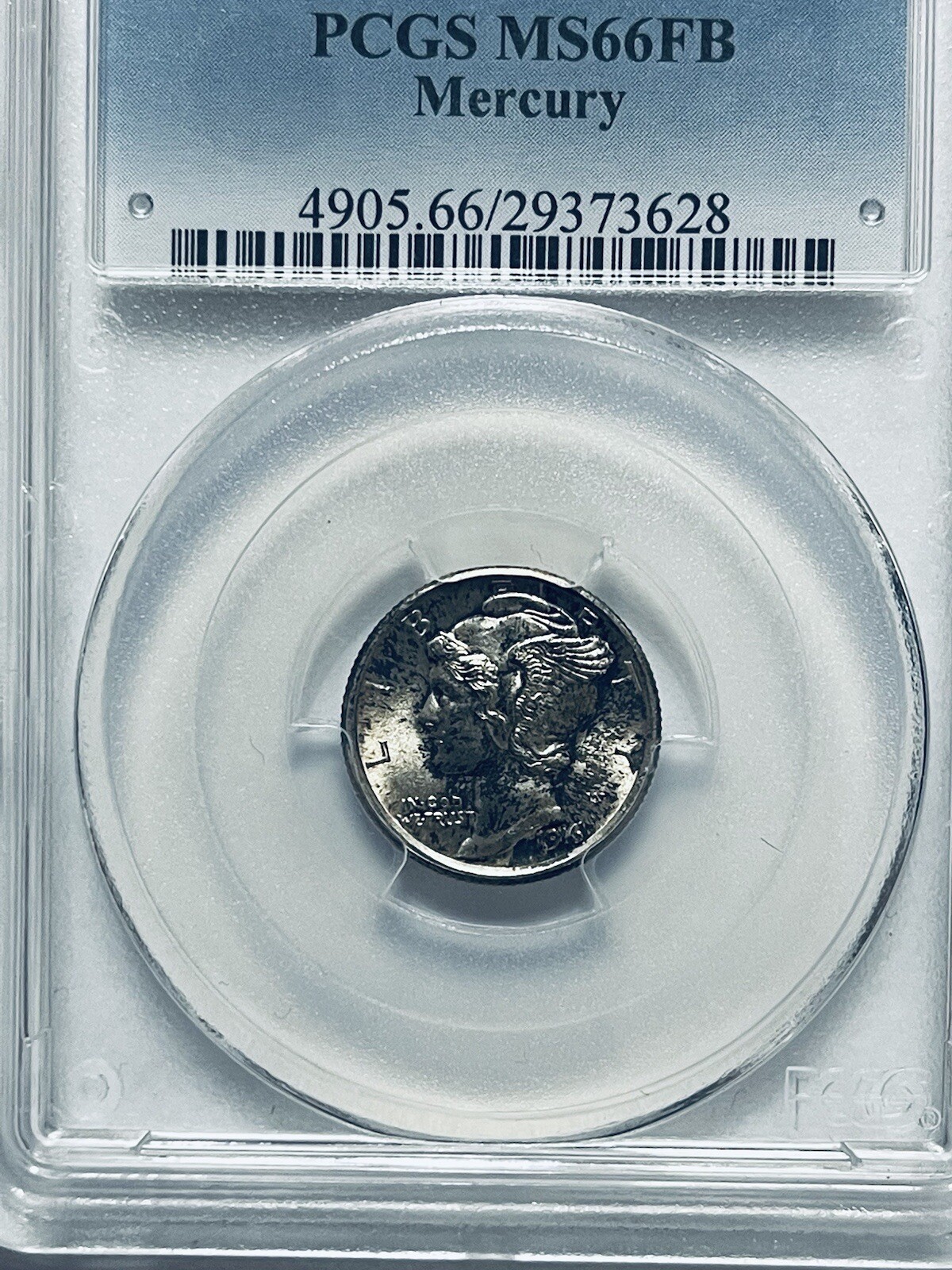 1916 Mercury Dime PCGS MS66FB