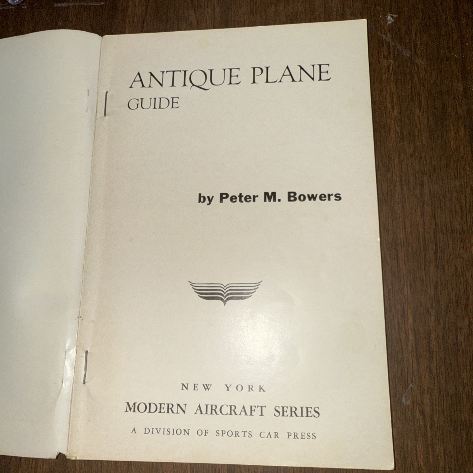Antique Plane Guide 1962 Vintage