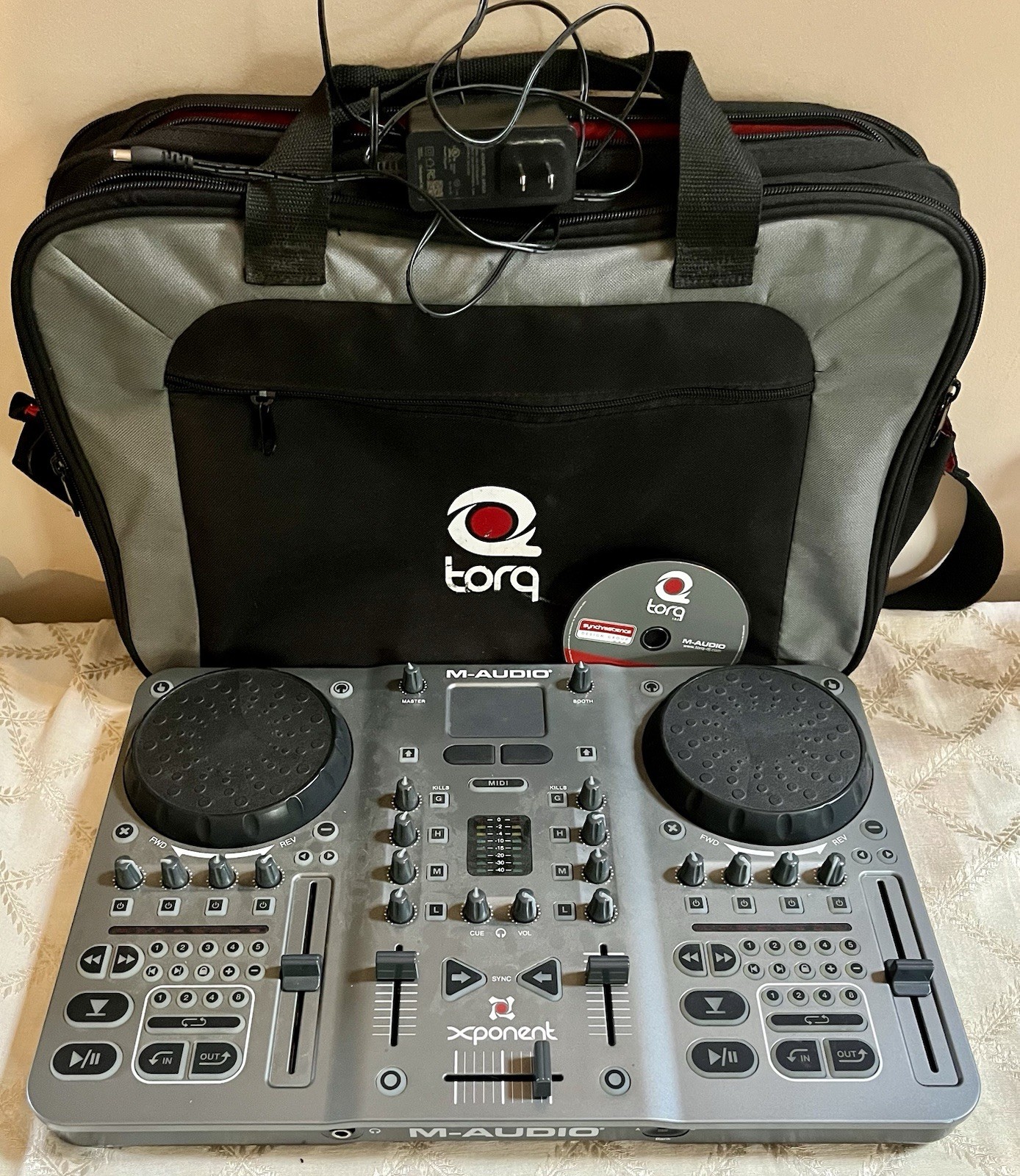 M-Audio Torq Xponent DJ 2-Channel Mixer Controller w/ Travel Case CD & Adapter