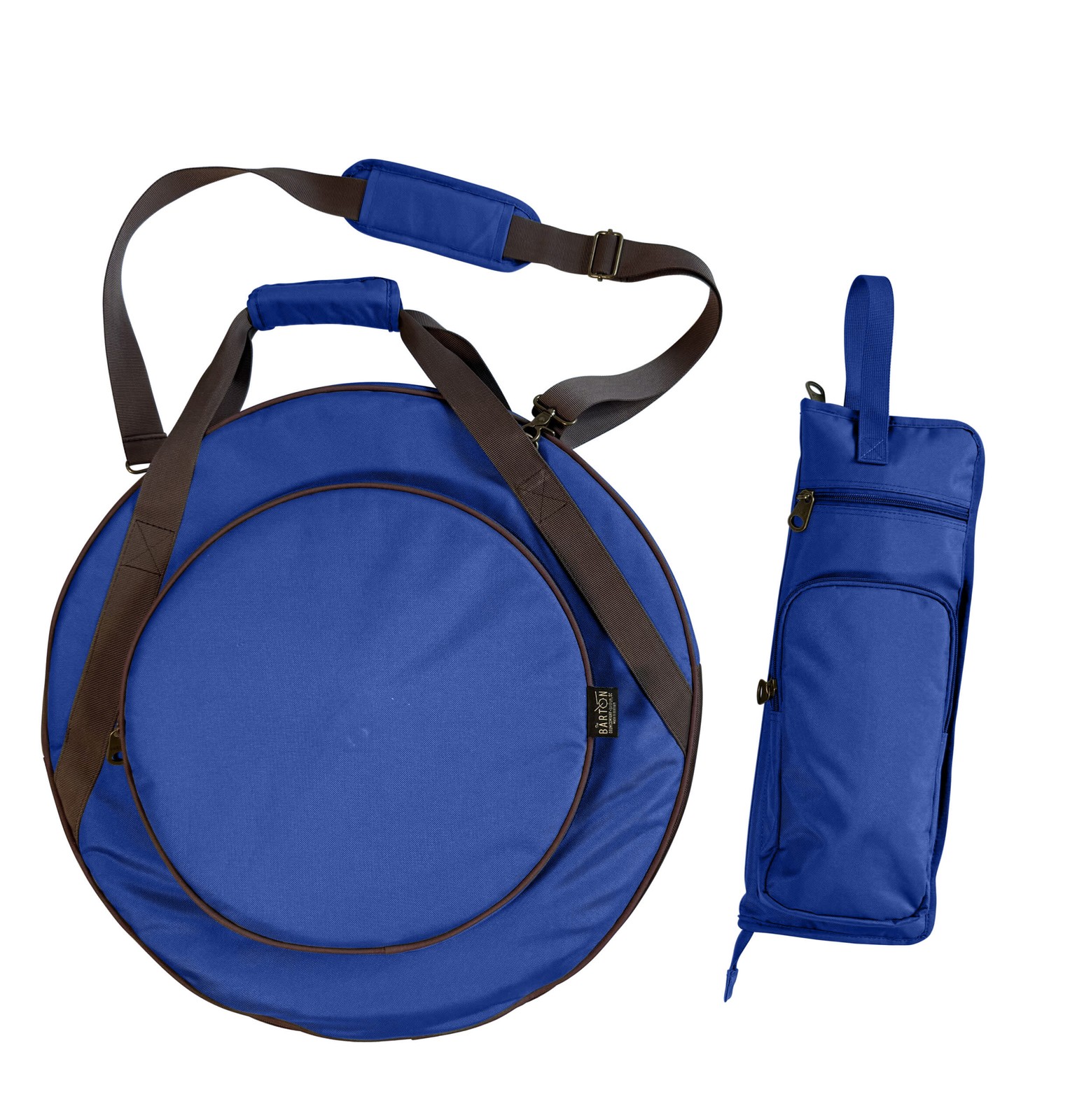 Barton Coyote Cymbal & Drumstick Combo Carry Bag, 21"/15", Field Blue