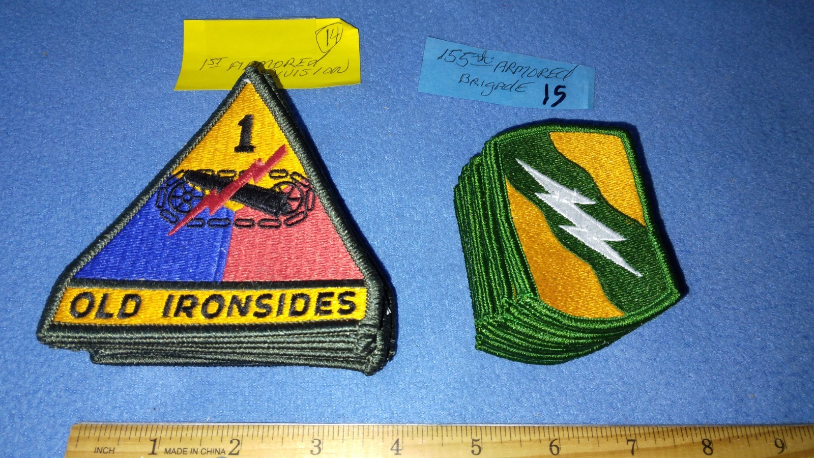 LOT OF 29 - U.S.ARMY ARMORED COLOR PATCHES - NEW