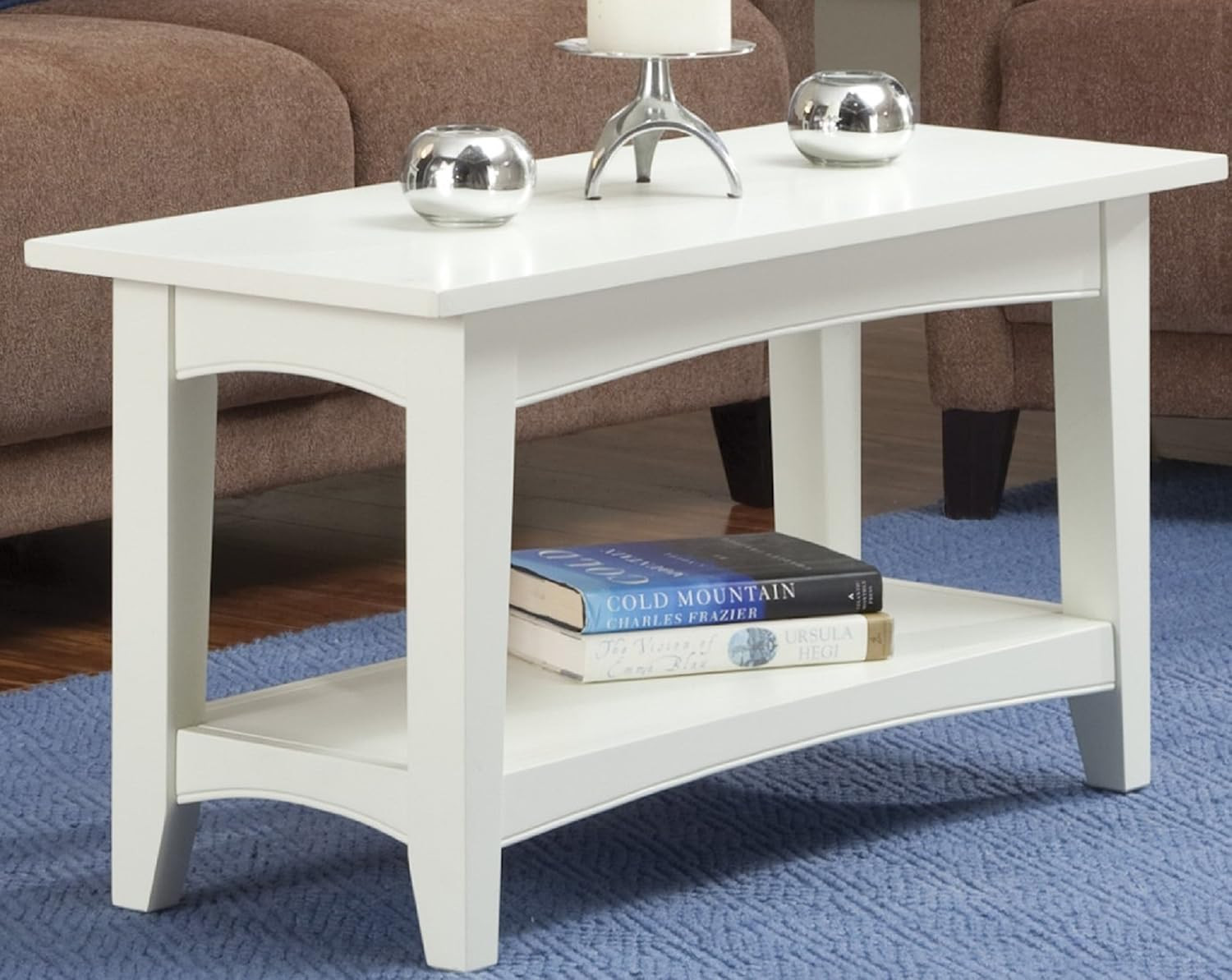 Shaker Cottage Bench with Shelf, Ivory