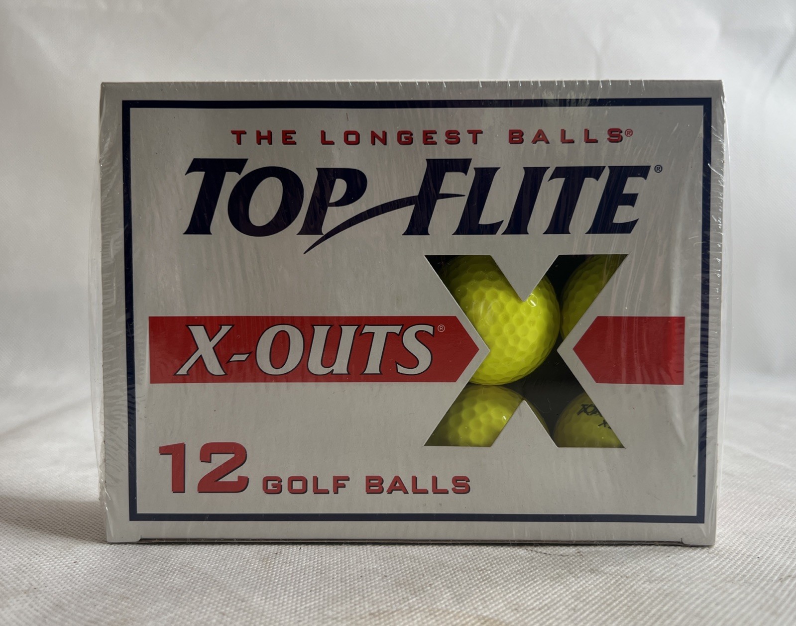 Top Flite X-Outs 12 Golf Balls Made In USA Fast Shipping New Factory Sealed