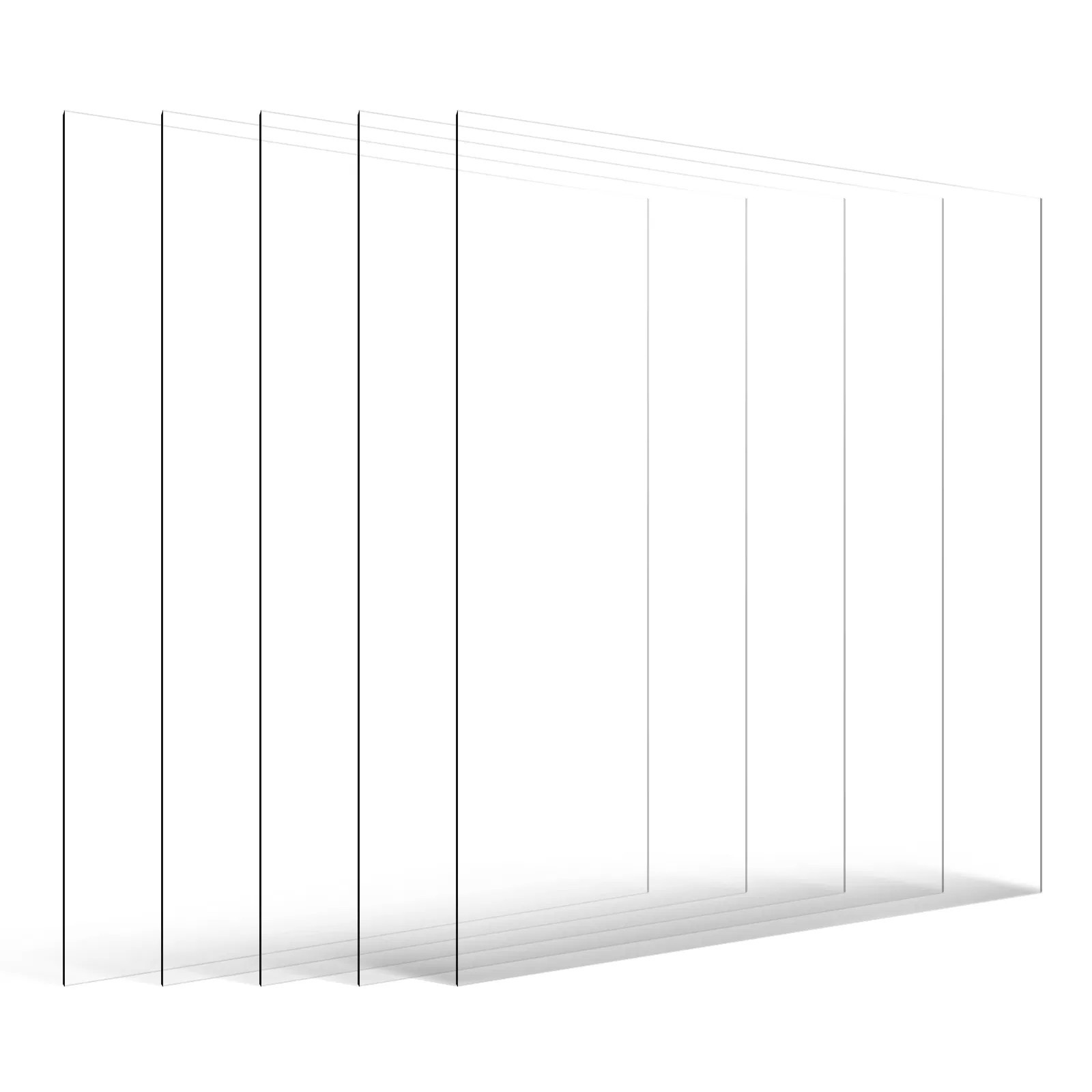 PET/Plexiglass Sheets, 5-Pack Plastic Sheet, 24 x 36 Inch 0.04 Inch Thick Transp
