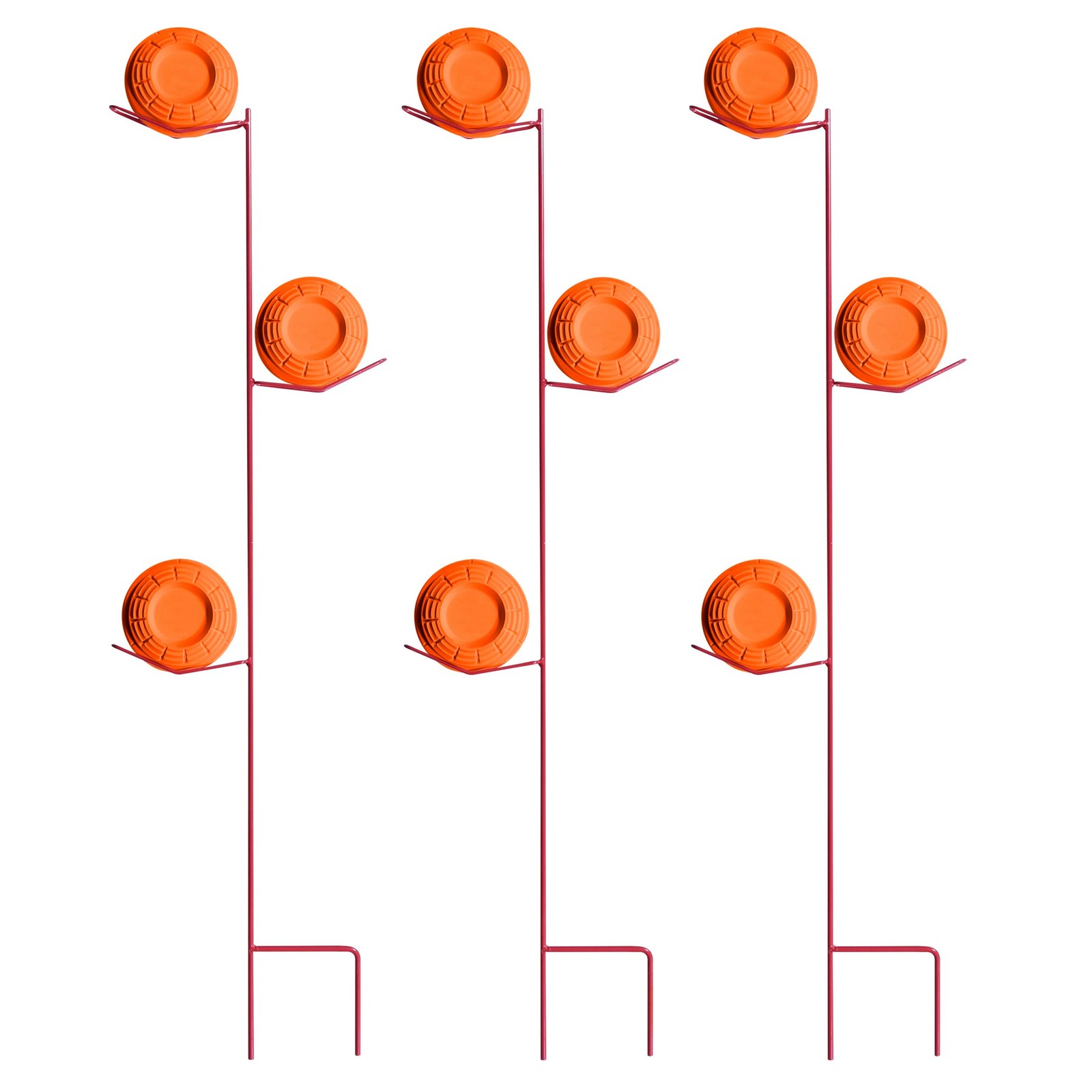 GoSports Outdoors Tri-Tower Steel Clay Pigeon Holder - 3 Pack, Shooting Practice