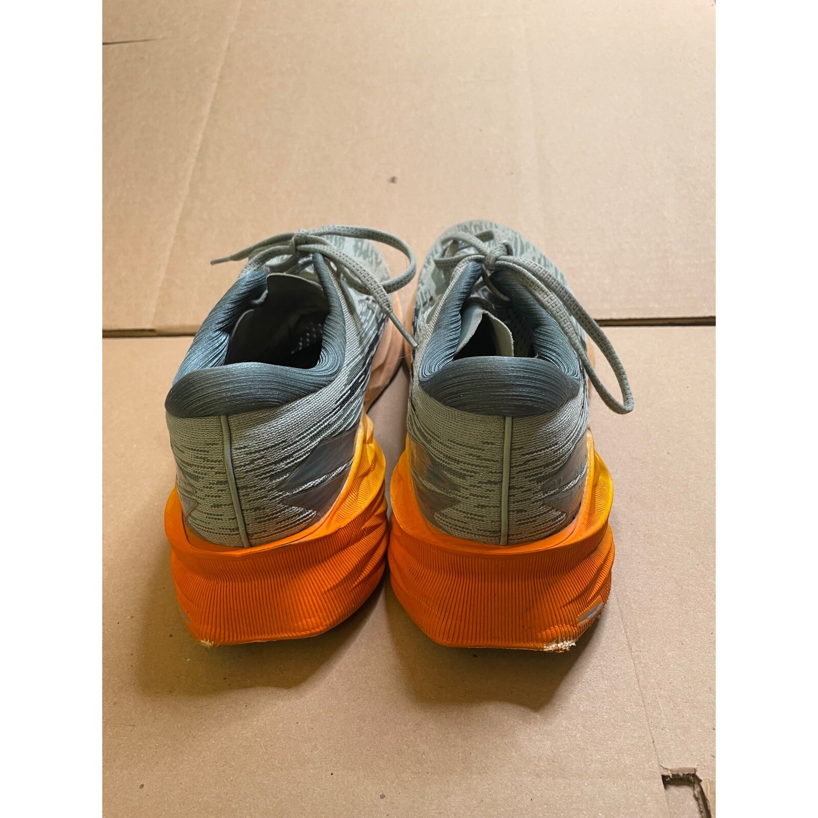 ASICS Novablast Running Shoes Cushioning Lightweight Gray Orange US 13