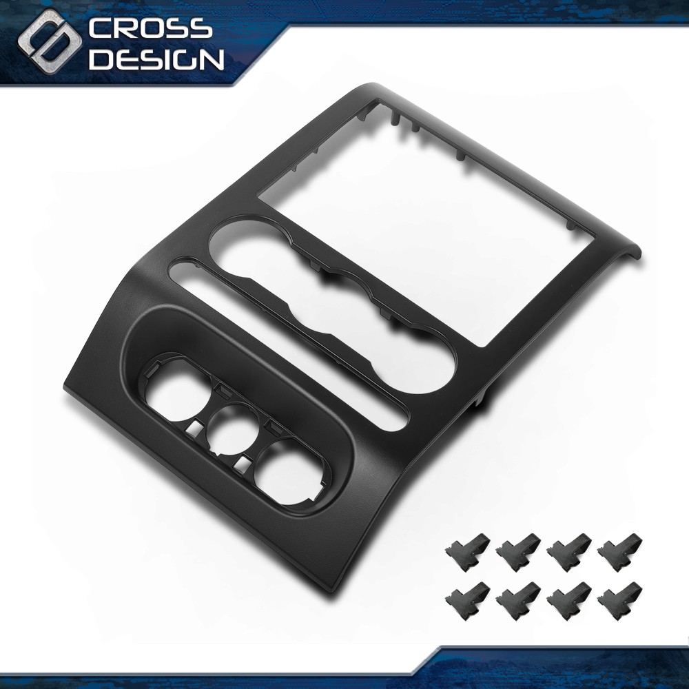 Fit For 2004-2008 Ford F-150 Dash Radio Climate Bezel Center Trim Panel Black