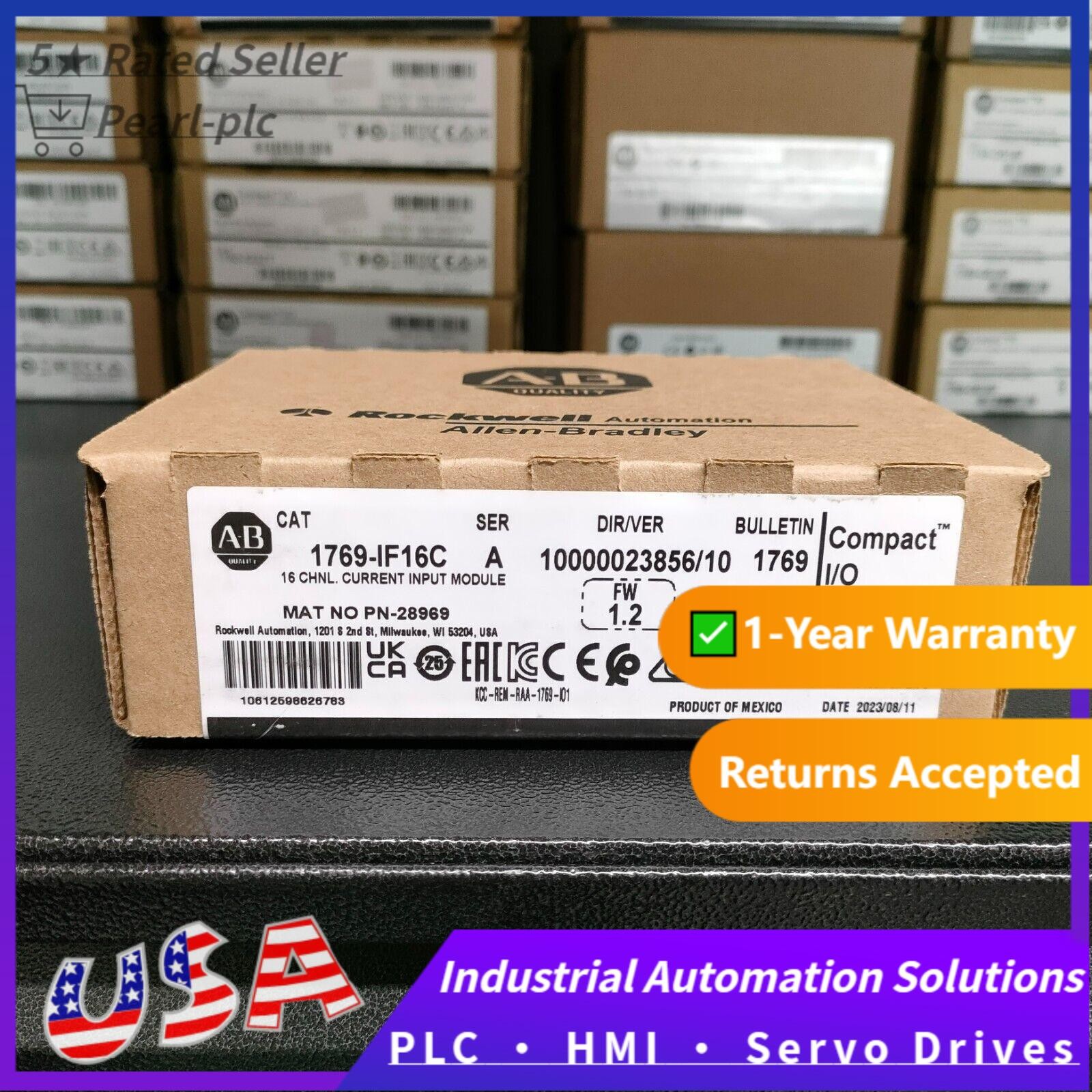 New AB 1769-IF16C Compact I/O 16Pt A/I Current Input Module US Free Tax