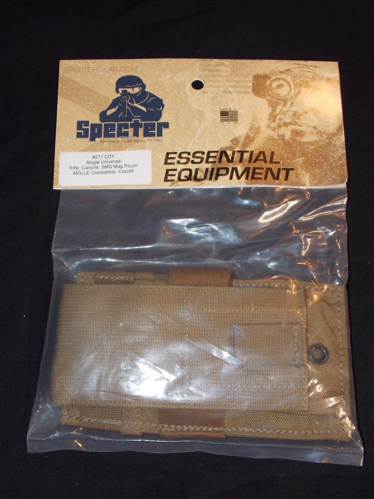 Specter Gear MOLLE Coyote Single/ Double Mag Universal Rifle, Carbine, SMG Pouch