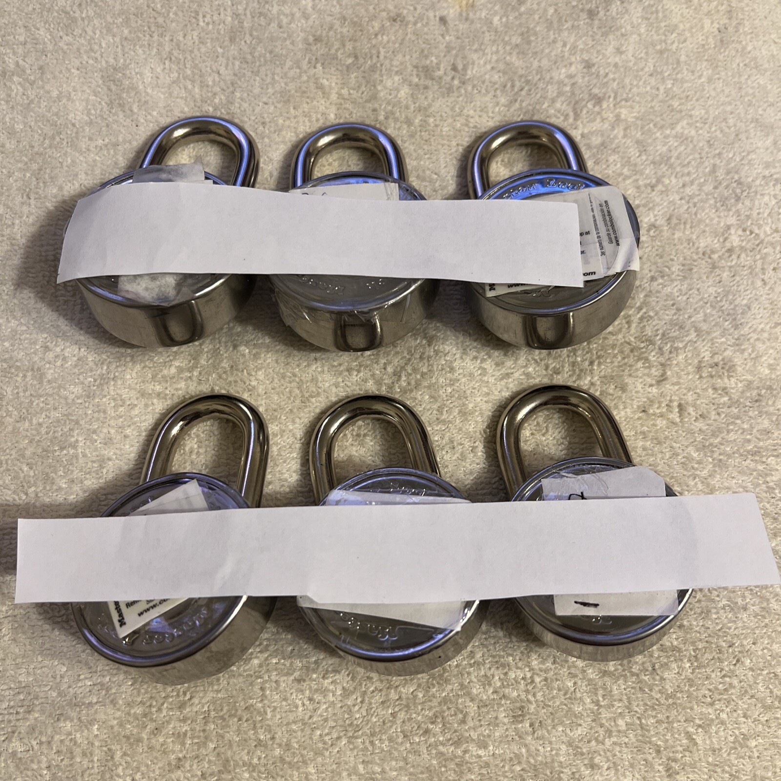 Lot Of 6 MASTER Combination Padlocks With Combinations Nice Condition