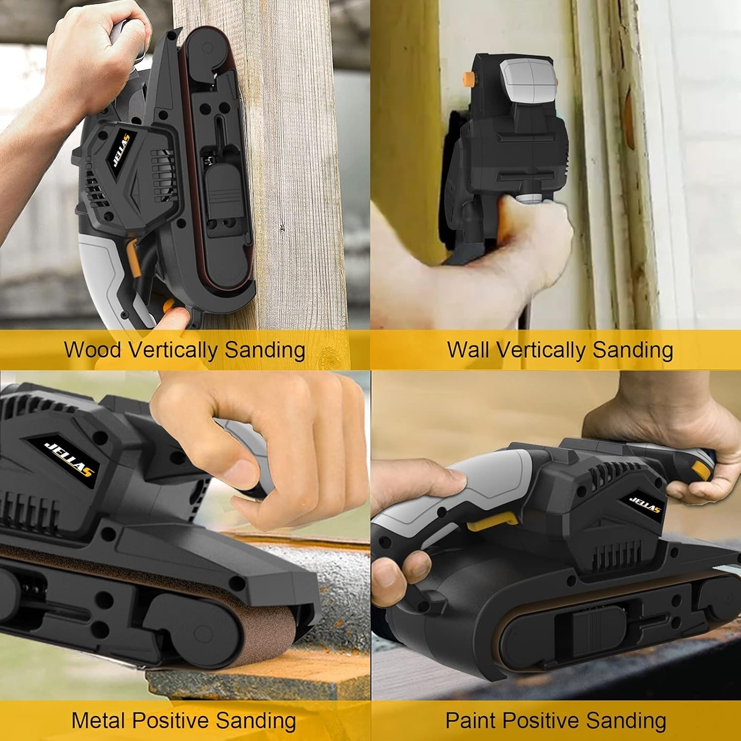 3 × 21-Inch Belt Sander with Dust Bag, 7Amp Sander Machine with Variable-spee...