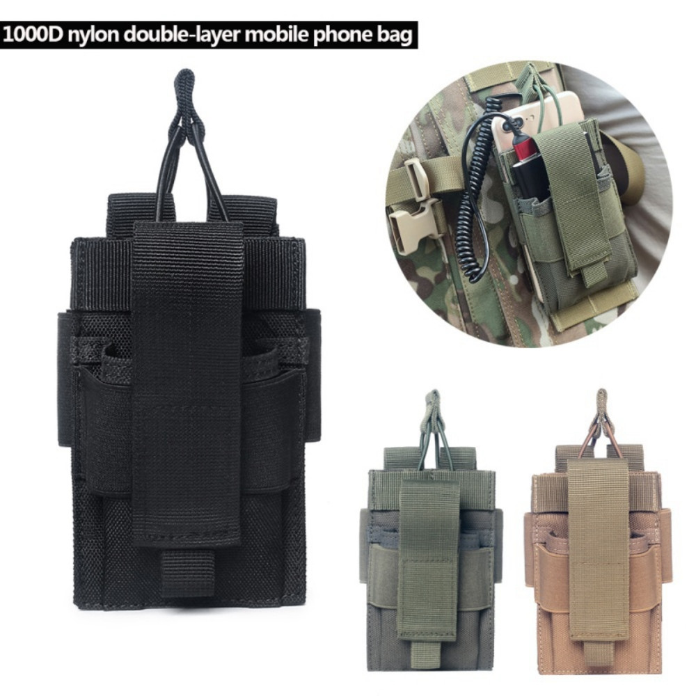 Tactical Molle Magazine Mag Pouch Nylon Radio Walkie Talkie Holder Bag Pocket