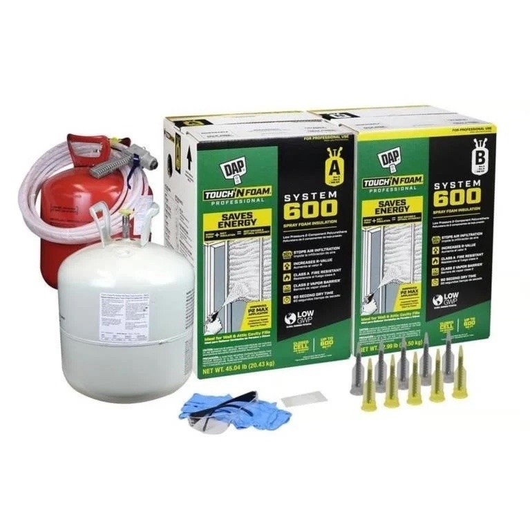 Touch N Seal 600 BF Spray Foam Insulation Kit 1.75 FR Closed Cell A & B 115 Lb
