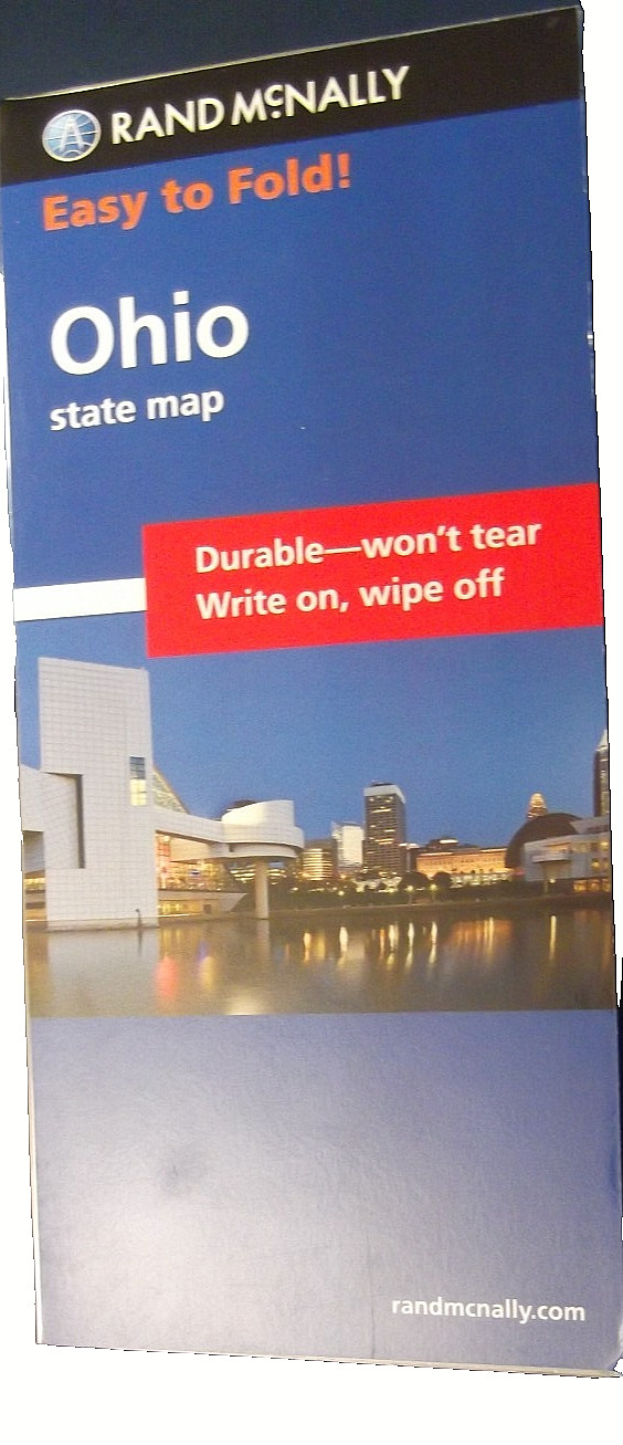 Ohio State Rand McNally Easy to Fold Laminated Map