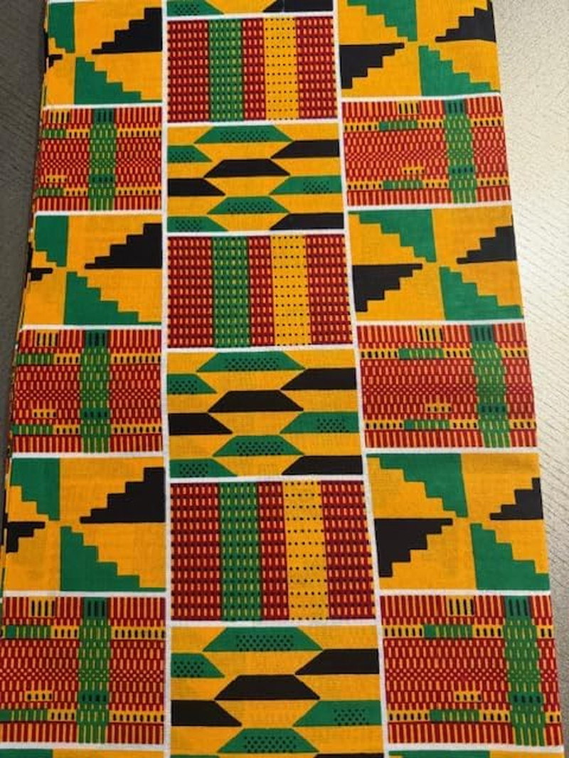 Print #4 Fabric (1 Yard), Cotton, 44" Wide, Multicolor Geometric Pattern, Head W