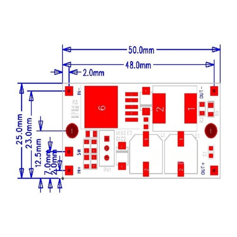 DCStep Down Converters Module 8V-80V Input 1.25V-20V Adjustable Output