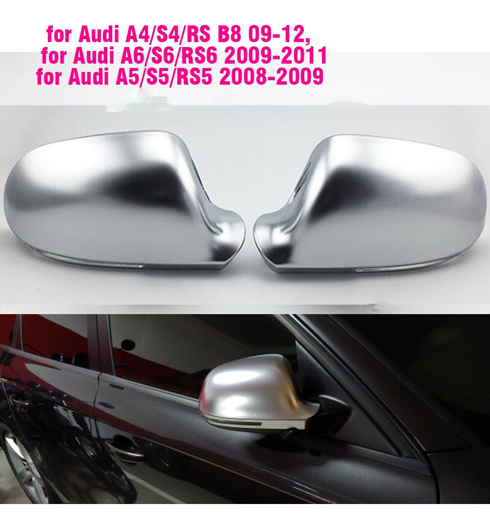 Chrome Mirror Cover1 Pair Audi Auto Protective Cover Matte