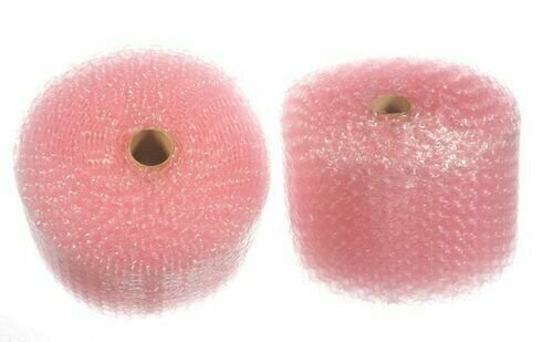 125' x 12" Lot 1/2" Large Pink Anti-Static Bubble Cushioning Wrap Free Shipping